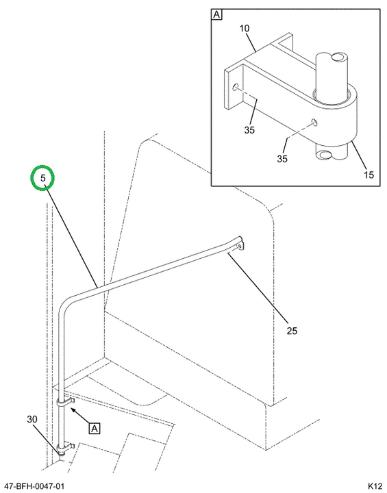 2220192C2 Hand-rail,entrance, Bus Body ,