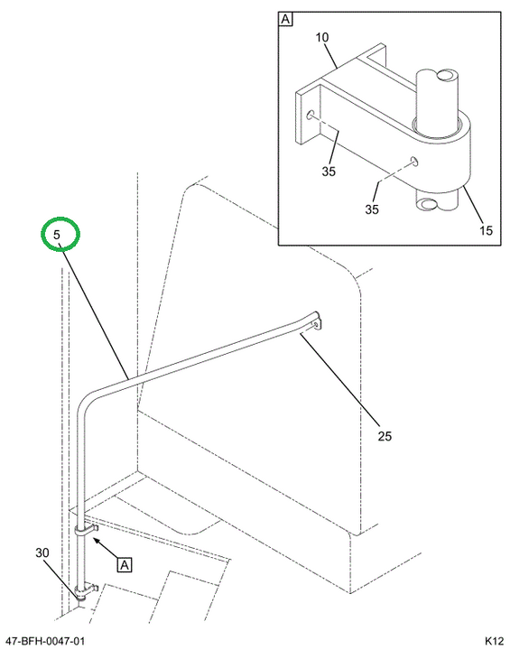 2220197C2 Hand-rail,entrance, Bus Body ,
