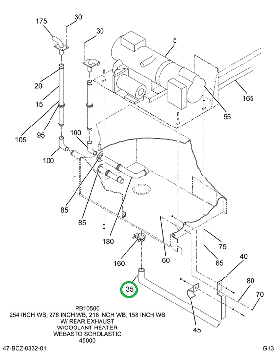 2220246C2 PIPE  EXHAUST  EXIT BEHIND REA
