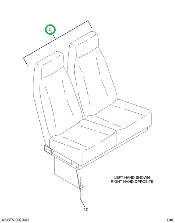 2220292C91 Seat High Back Level 5 Tower B