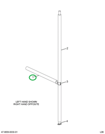 2220368C1 Stanchion, Horizontal, Lh, Bus