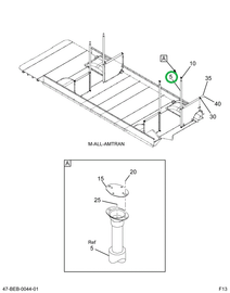 2220371C91 Stanchion, Steel Padded With F