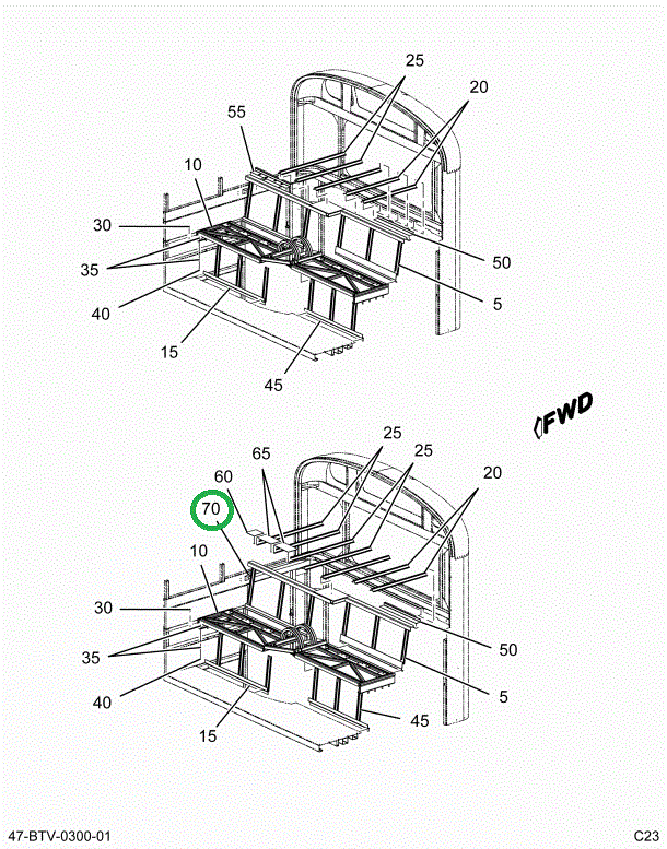 2220398C1 Support, Angle Deck Davenport