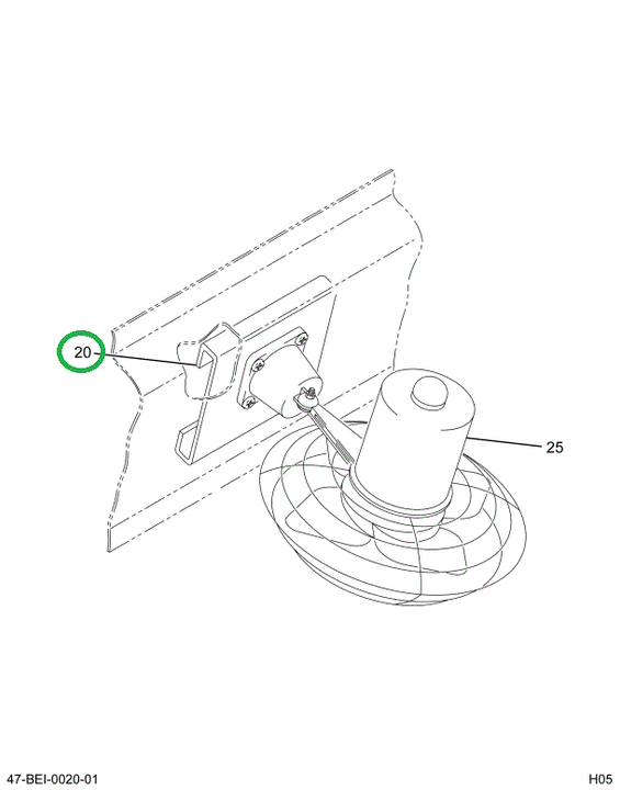 2221725C1 Support, Fan Reinforcement On