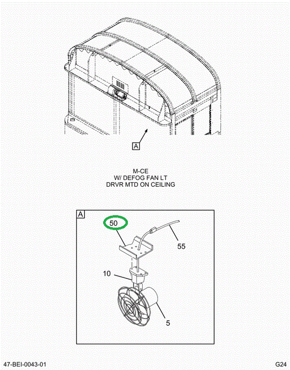 2221725C2 Support, Bus Body, Fan Reinfor