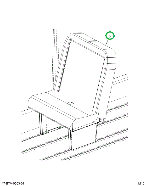 2221970C91 Seat 5 Leg Track Mounting