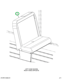 2222379C91 Seat 2 Leg 3 Point Wall Mounti