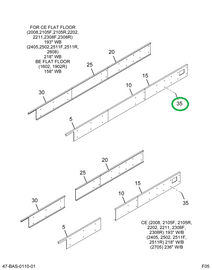 2223212C3 Skirt, Lower Rear 1- Bow +9 L