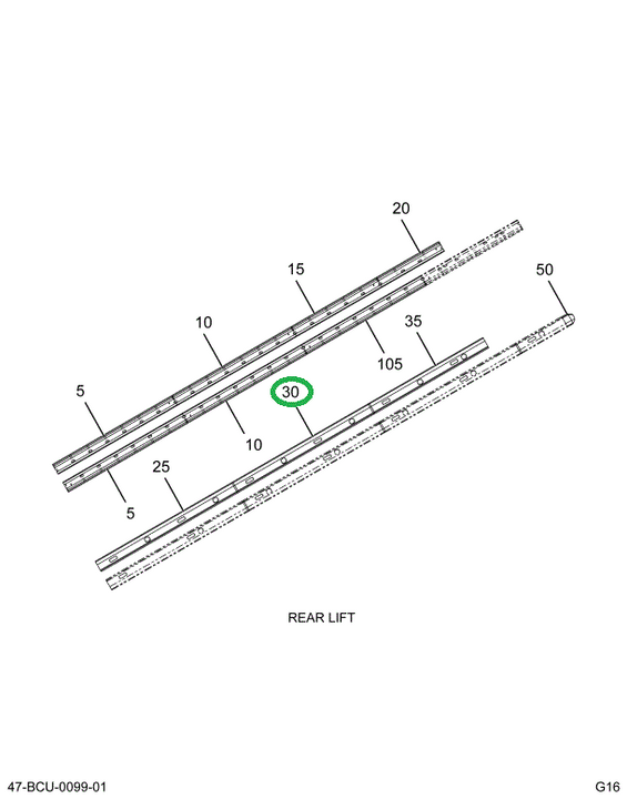 2224785C1 Bar, 3 Bow Metal Right Hand