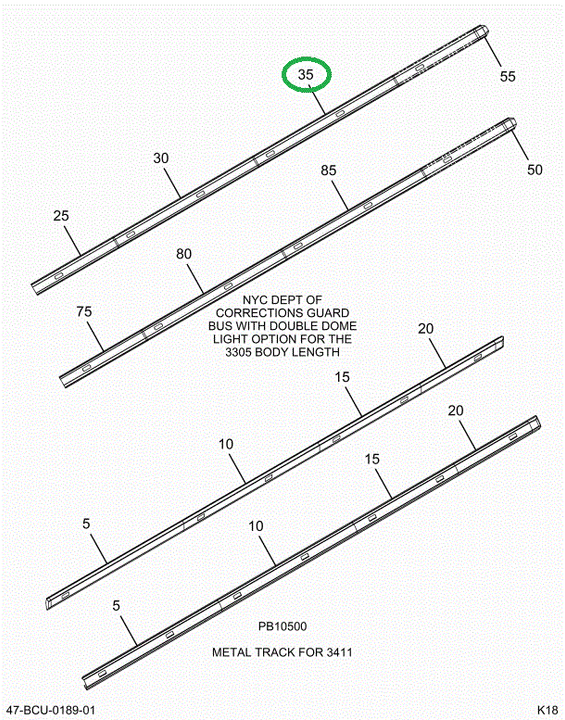 2224791C1 Bar, 2 Bow Metal Standard Dome