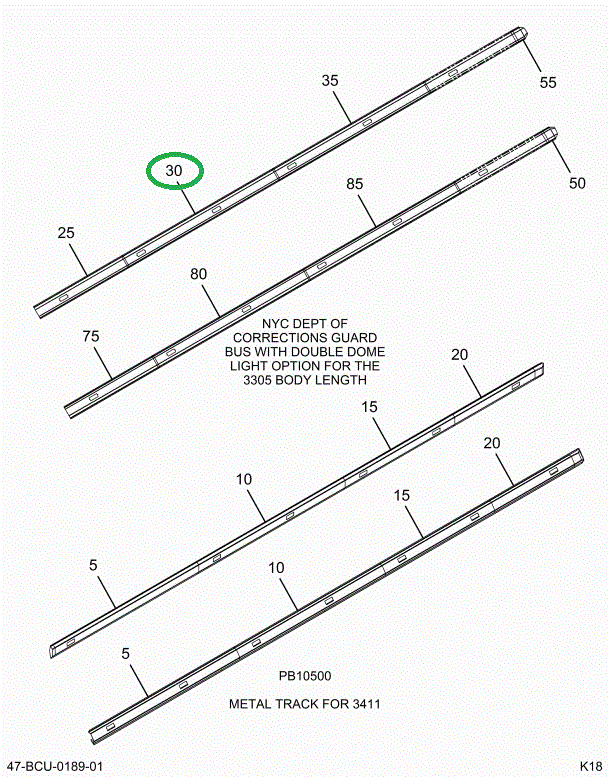 2224793C1 Bar, 4 Bow Metal Standard Dome