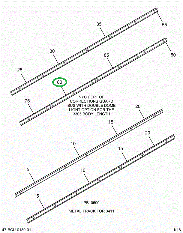 2224794C1 Bar, 4 Bow Metal Standard Dome