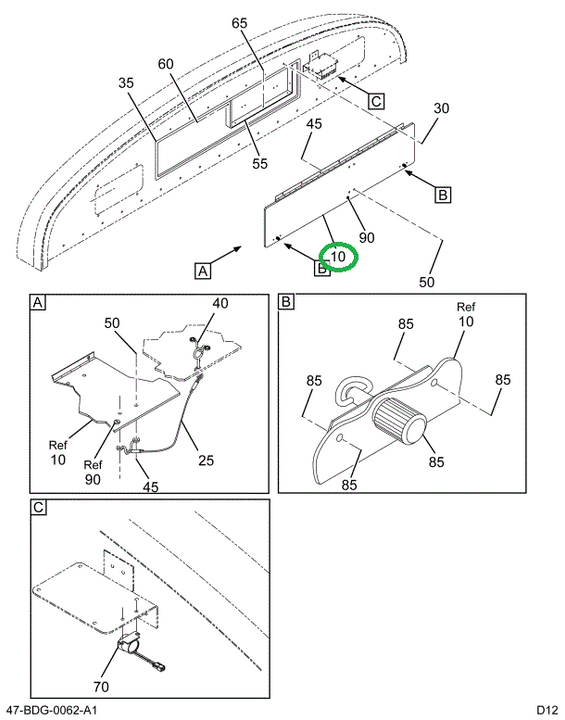 2224877C1 Sign Assembly, Destination Doo