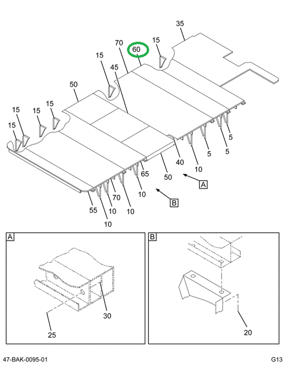 2225232C1 Section Assembly, Floor