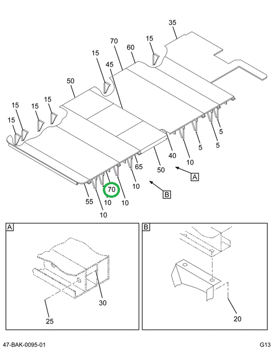 2225234C1 Section Assy, Bus, Floor