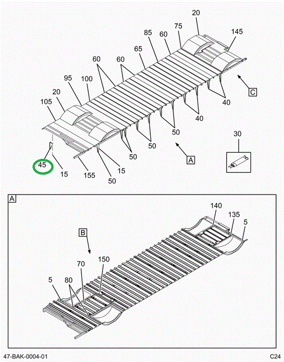 2225246C1 Brace, Skirt Left