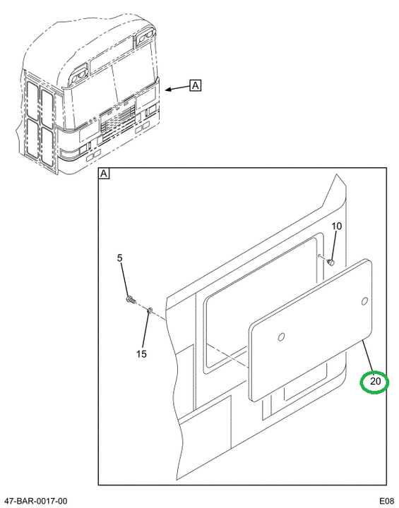2225363C92 DOOR  ASSY ACCESS COWL L