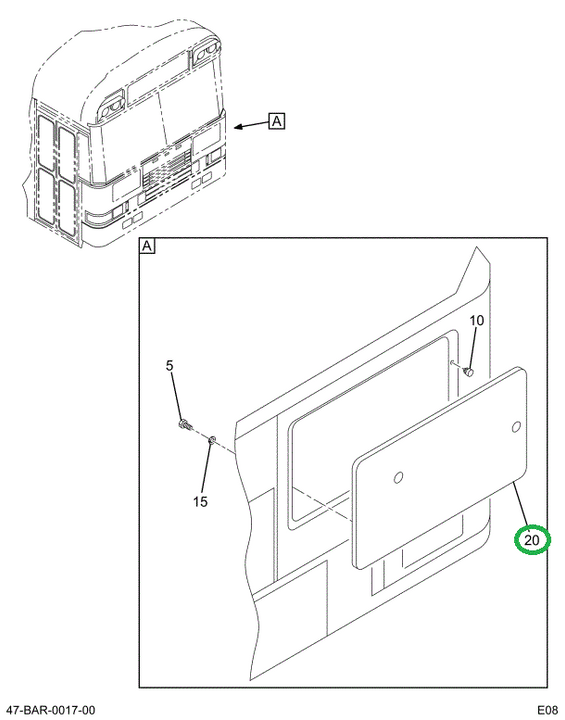 2225364C92 DOOR  ASSY ACCESS COWL R
