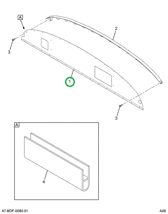 2225613C1 Panel, Bulkhead, W/ Glove Box