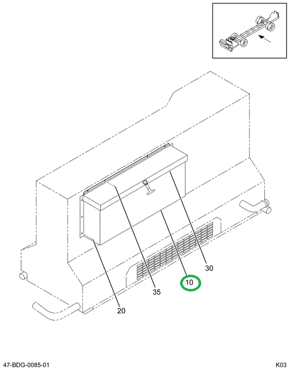 2226202C1 Compartment, Driver Spring Whi
