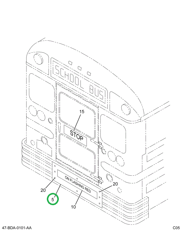 2226419C1 Plate, Sign Rear Bumper