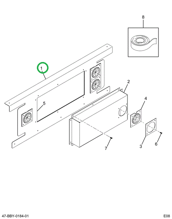 2226519C2 Panel, Luggage Box Pass Thru C