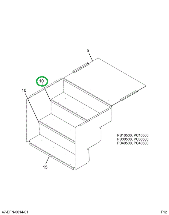 2226678C1 TREAD  STEP  TOP VINYL GRAY W/