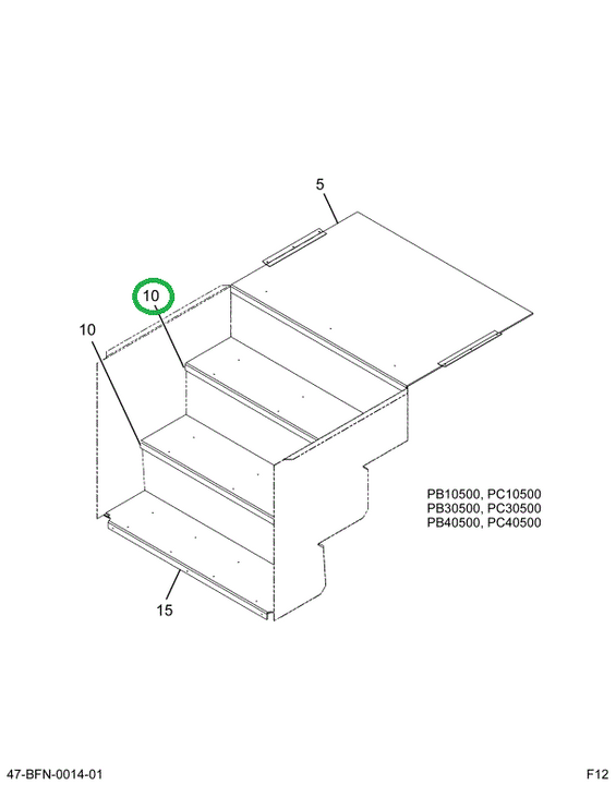 2227055C1 Tread, Step Ribbed