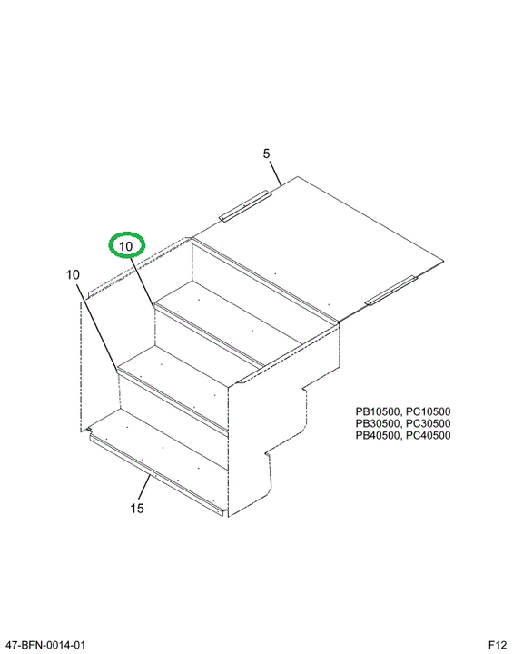 2227162C2 TREAD  STEP  TOP VINYL PEBBLE