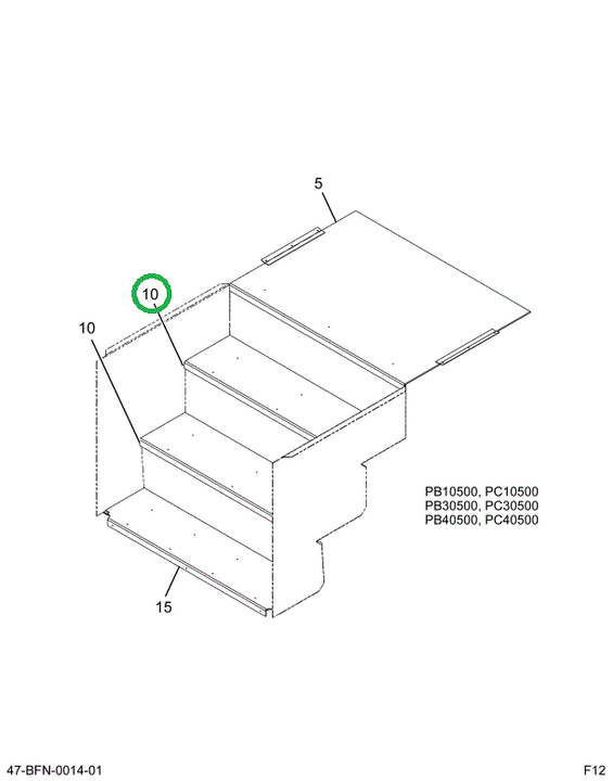 2227163C2 TREAD STEP TOP VINYL PEBBLE