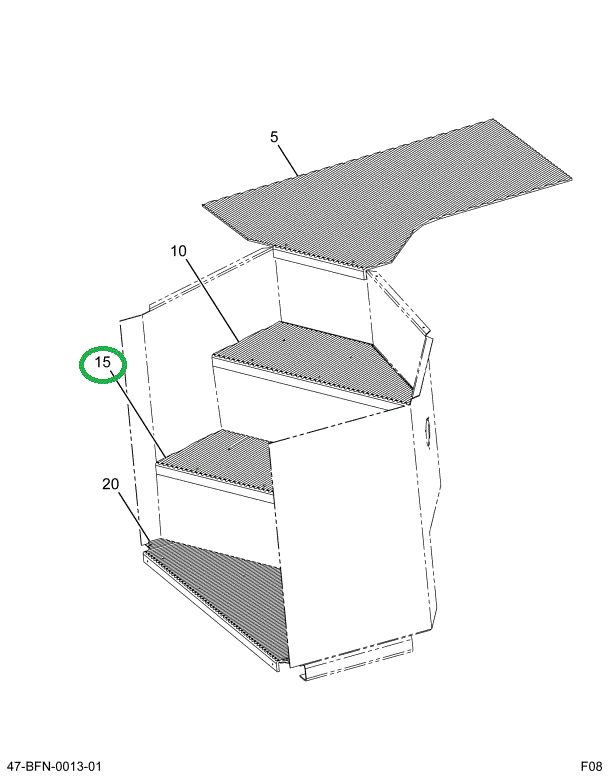 2227190C1 Tread, Step Mdl Pebble W/pebbl