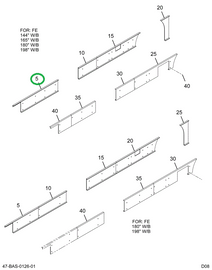 2227550C3 Skirt Lower Rear 3- Bow R 28 I