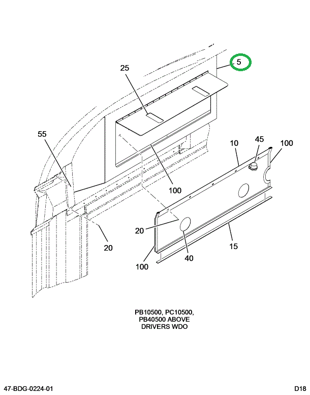 2227728C92 Compartment Assembly W/lock Hi