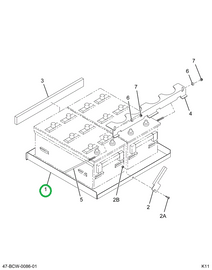 2228017C4 Tray, Battery Box, Bus, 8d