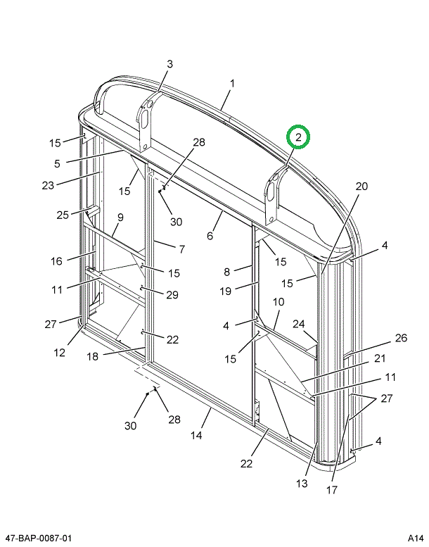2228146C4 Brace Rear R Flush Evaporator