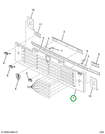 2228263C1 Grille, Front Cowl Prime Finis