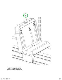 2228484C91 Seat, 2- Leg Wall Mounting Rig