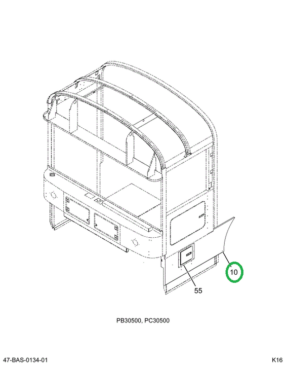 2228641C1 SKIRT  DRIVER SIDE 20 IN 8 QT