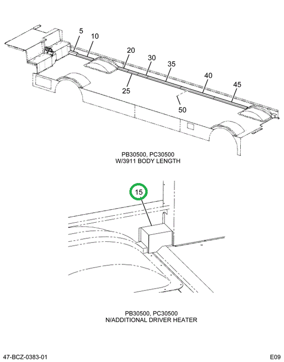 2228749C1 Cover Heater Hose W/plywood Fl