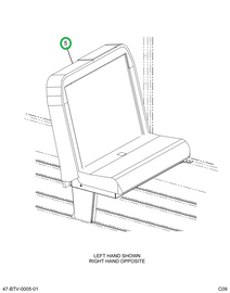 2229164C91 Seat, Automatic Flip L 3pt 36