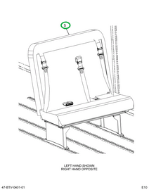 2229169C92 Seat, Right Hand 3pt 39 4leg T
