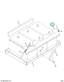 2229288C2 Clamp, Battery Hold-down, One