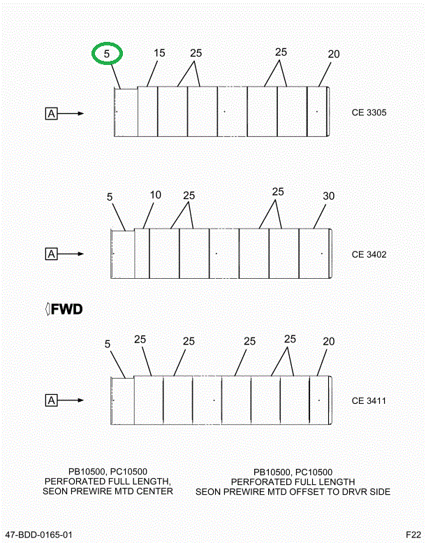 2229363C3 Lining, Over Head, Bus Body, F