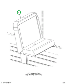 2229415C91 Seat, Automatic Flip L 3pt 36