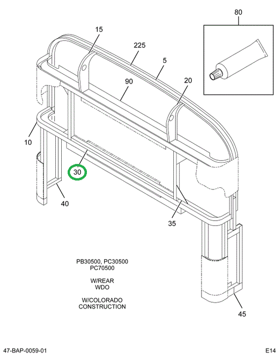 2229433C3 FRAME, , ASSY WDO REAR KICKOUT