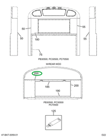 2229436C1 PANEL REAR INSIDE WINDOW