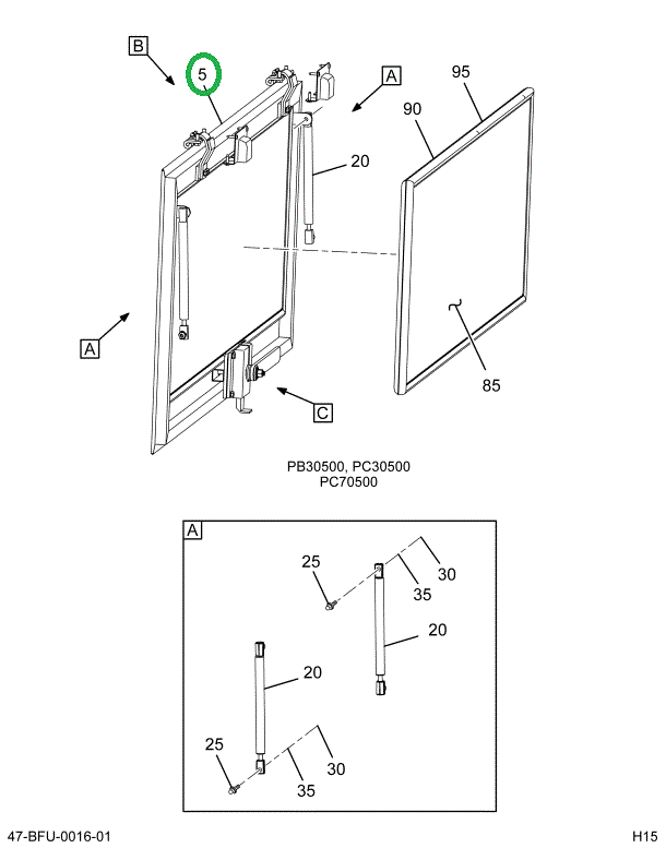 2229443C4 WINDOW,FRAME, WINDOW ASM, REAR