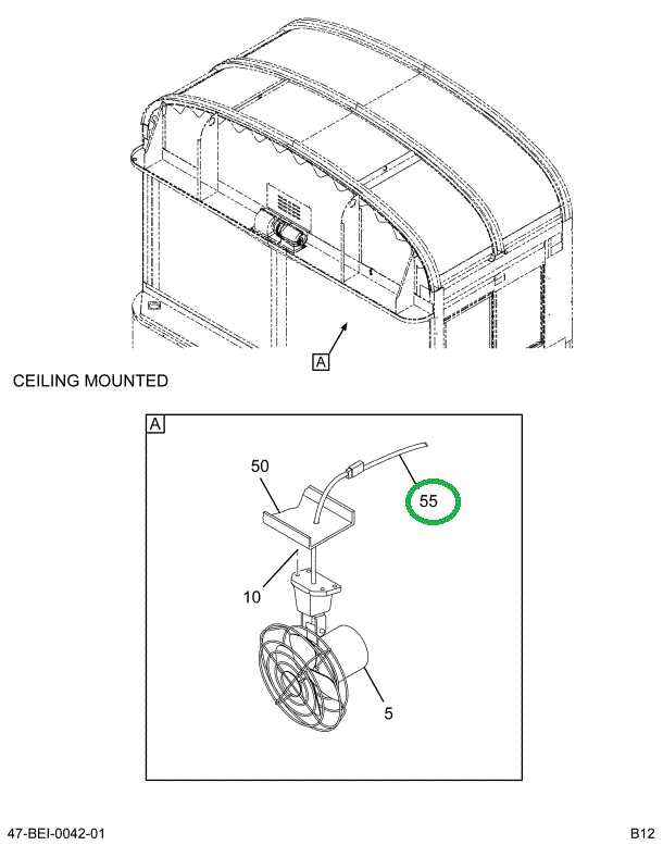 2230025C93 Harness, Defog Fan, Transition