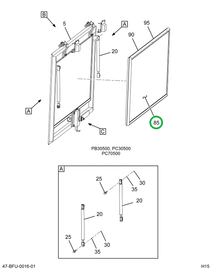 2230062C1 GLASS  REAR EMER KICKOUT TEMPE