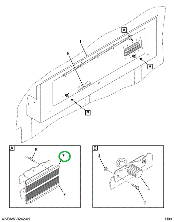 2230070C1 BRUSH  ELEC ENTR DOOR COVER